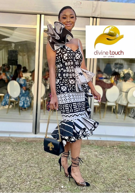 Beautiful Black and White Designer Traditional Dress by Divine Touch Designers