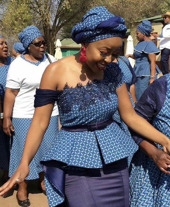 Shweshwe Tswana Traditional Dress
