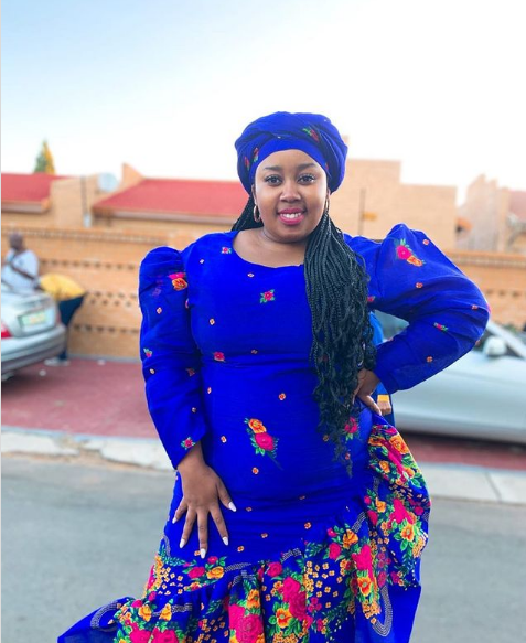 Plus Size Blue Tsonga Makoti Dress