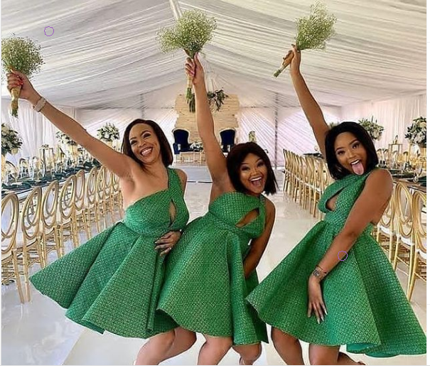Green Shweshwe Bridesmaids Dresses 2022