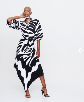 Rich Mnisi Zebra Print Dress