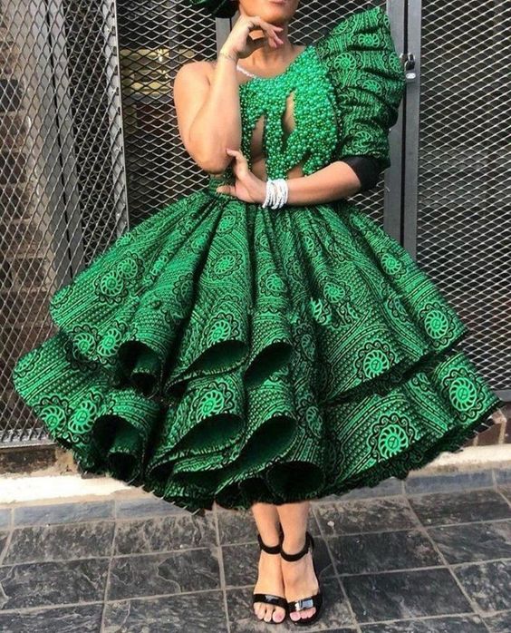 Green Shweshwe Dresses