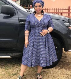Beautiful Plus Size Shweshwe Dress