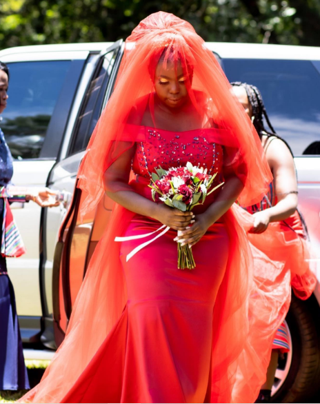 Beautiful Red Venda Traditional Wedding Dress by Zamaswazi Nkosi
