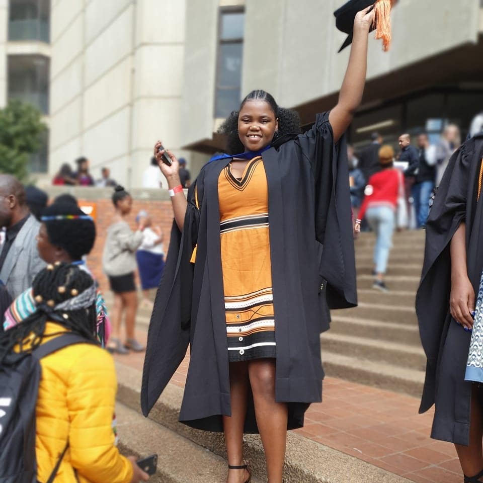 Beige Xhosa Graduation Dress