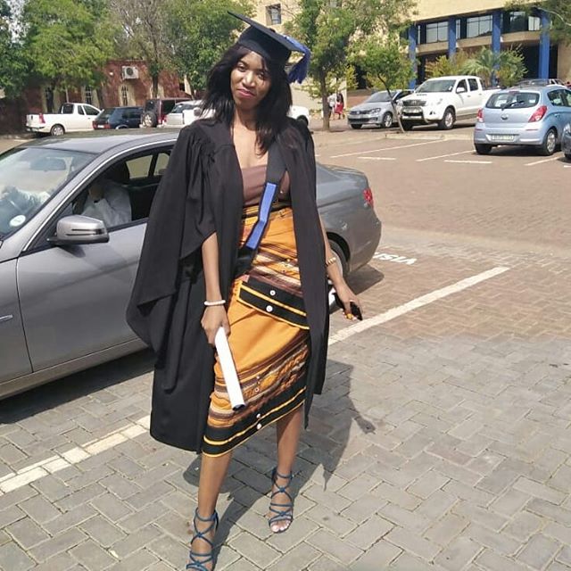 Beige Xhosa Graduation Dress