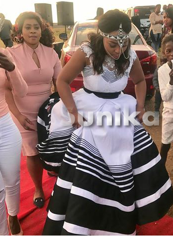 Black and White Traditional Xhosa Wedding Dress