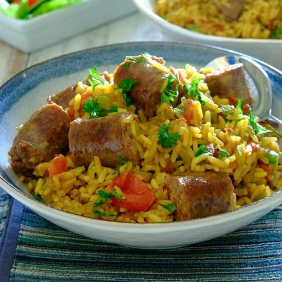 Boerewors with fried rice