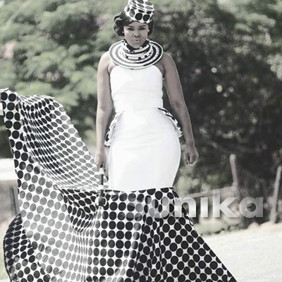 Polka Dot Xhosa Wedding Dress