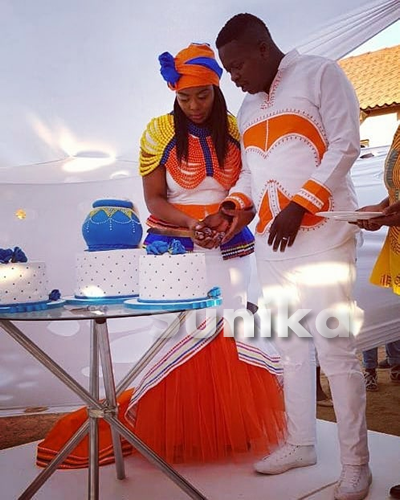Sepedi Wedding Design for couples Orange