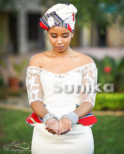 Venda Wedding Dress Doek with Lace