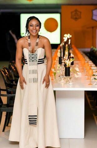 Strapless Xhosa Traditional Wedding Dress
