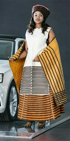 Straight Xhosa Traditional Dress with Shawl