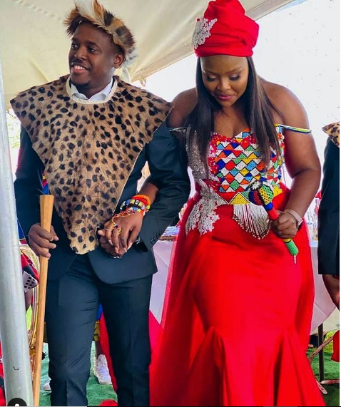Zulu Wedding Attire for couples red