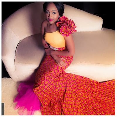 One Shoulder African Wedding dress by Eve Collections