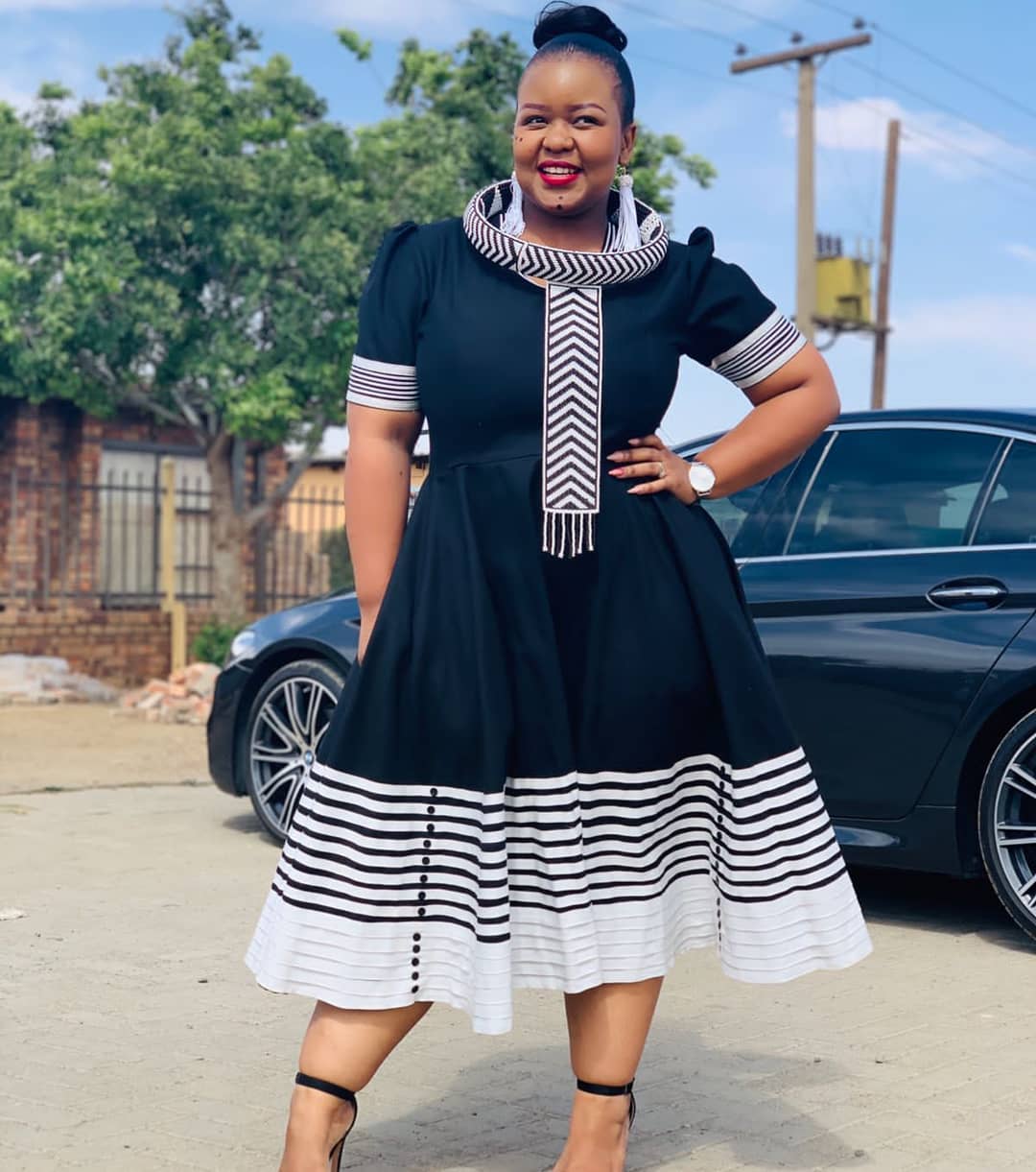 Beautiful Plus Size Black Xhosa Dress