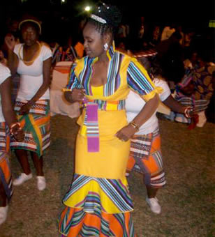 Multi colours layered Venda dress